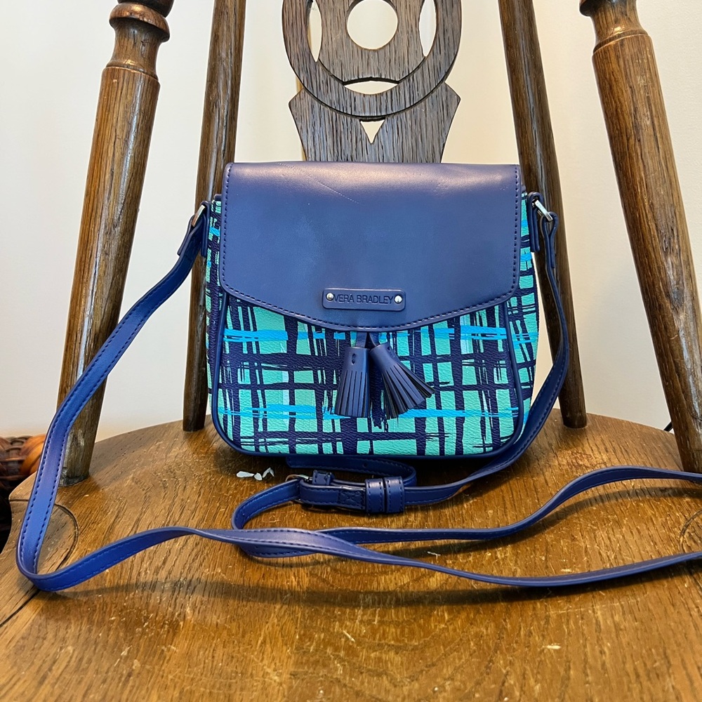 Vera Bradley Navy and Teal Crossbody Bag